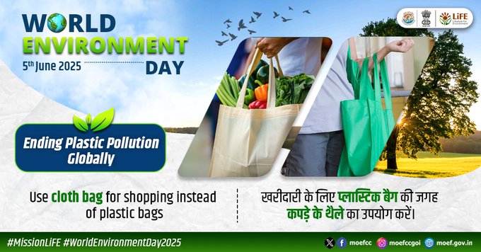 Promote usage of cloth bags.